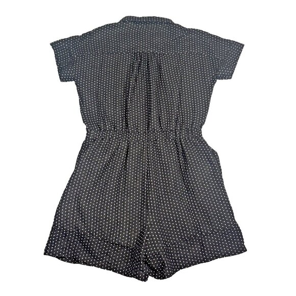 Orange Creek Black & White Polka Dot Romper Women's Size X-Large Casual Preppy - Picture 3 of 14